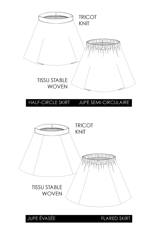 3458 // Half-Circle and Flared Skirts