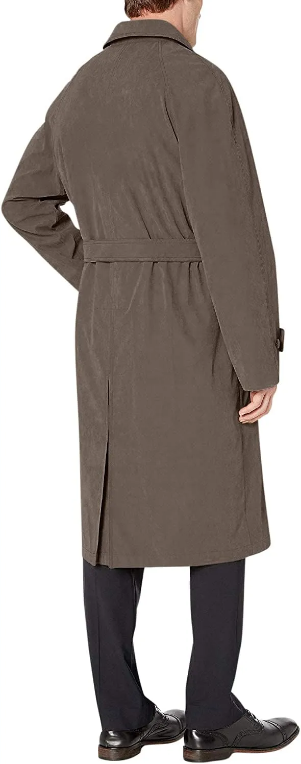 Adam Baker Men's Single Breasted Breasted Full Length Trench Coat All Year Round Raincoat