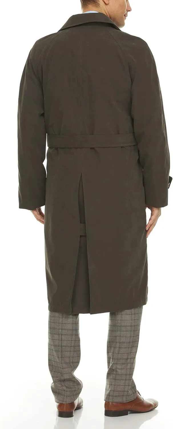 Adam Baker Men's Single Breasted Breasted Full Length Trench Coat All Year Round Raincoat