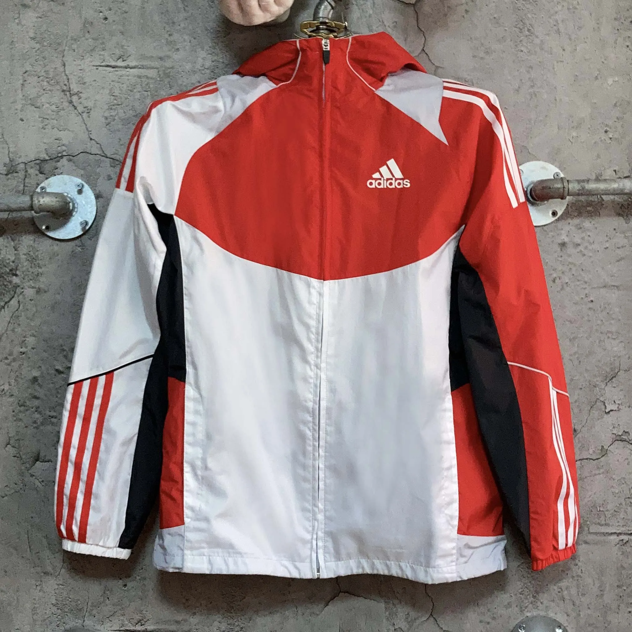 adidas jogging jacket red
