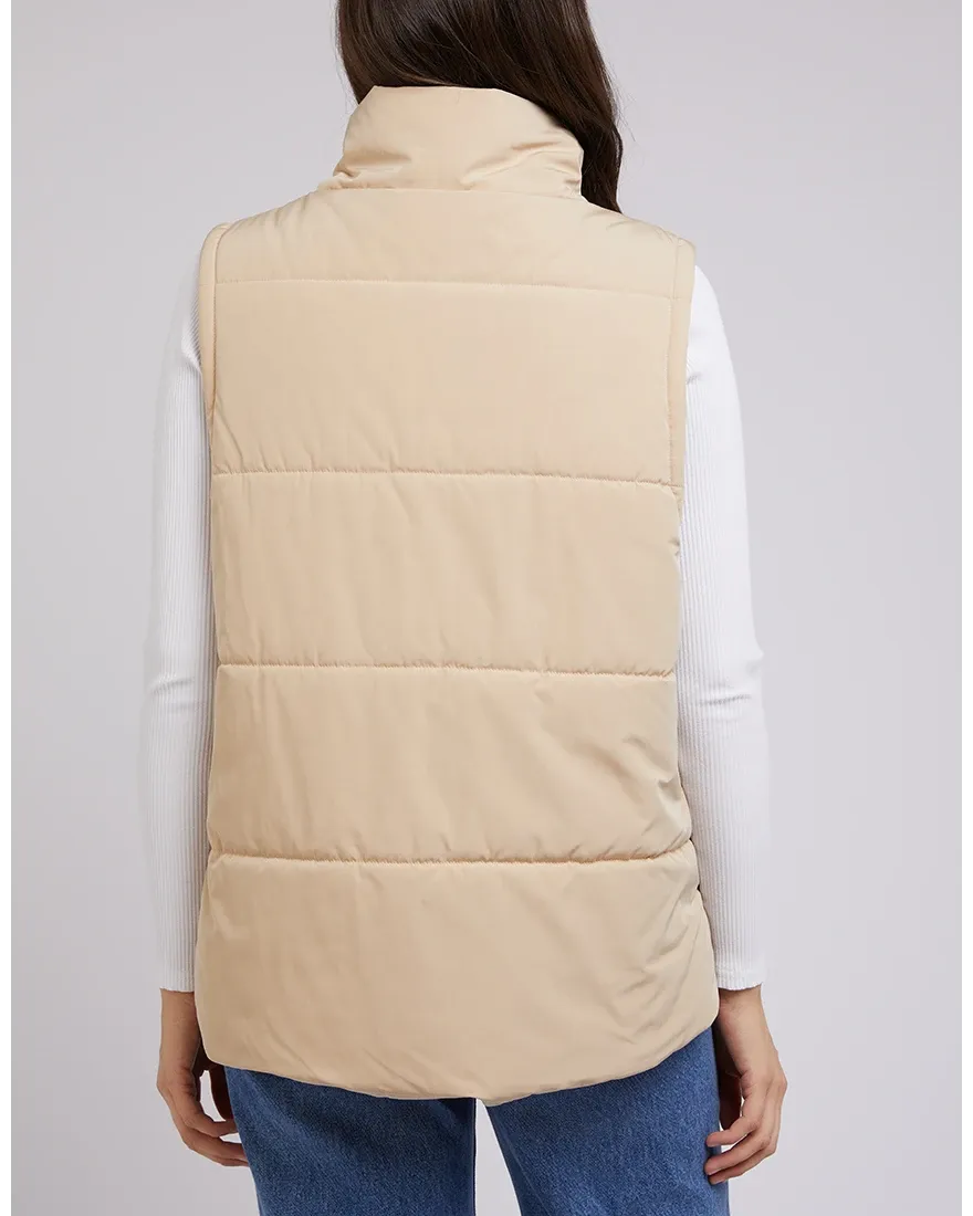All About Eve Classic Puffer Vest - Oat