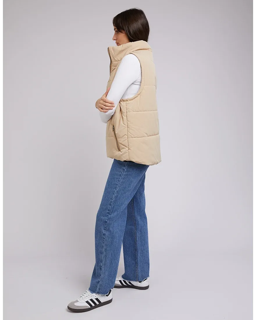All About Eve Classic Puffer Vest - Oat