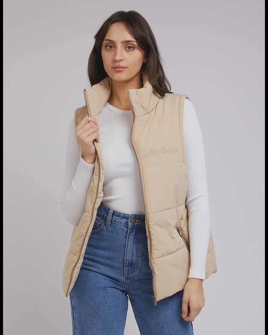All About Eve Classic Puffer Vest - Oat