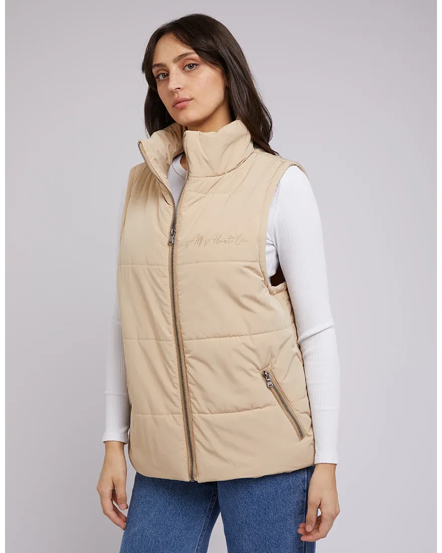 All About Eve Classic Puffer Vest - Oat