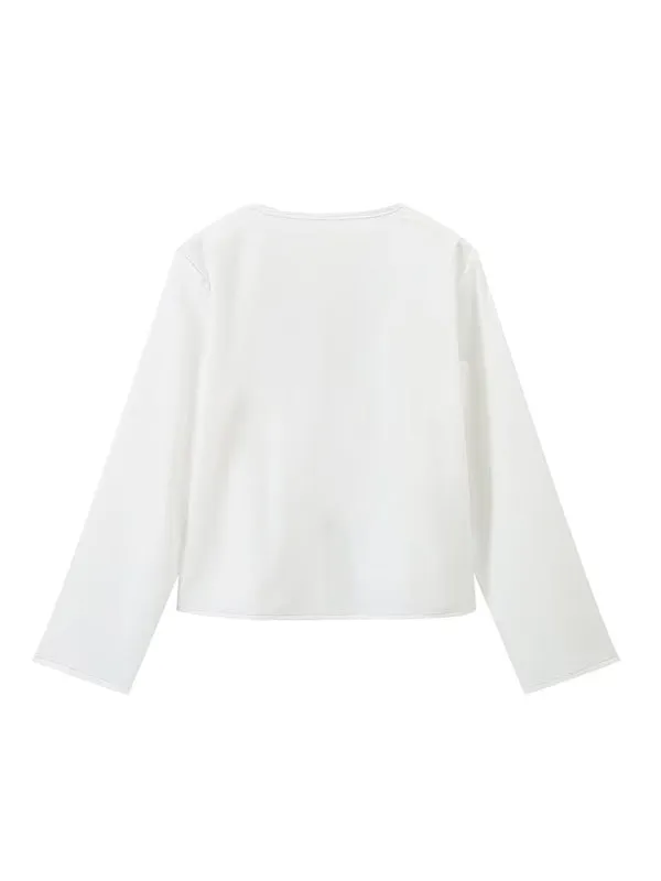 Anouk Women's Casual Deep V Bell Sleeve Strappy Top