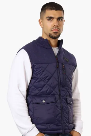 Canada Weather Gear Sweater Knit Polyfill Puffer Vest - Navy