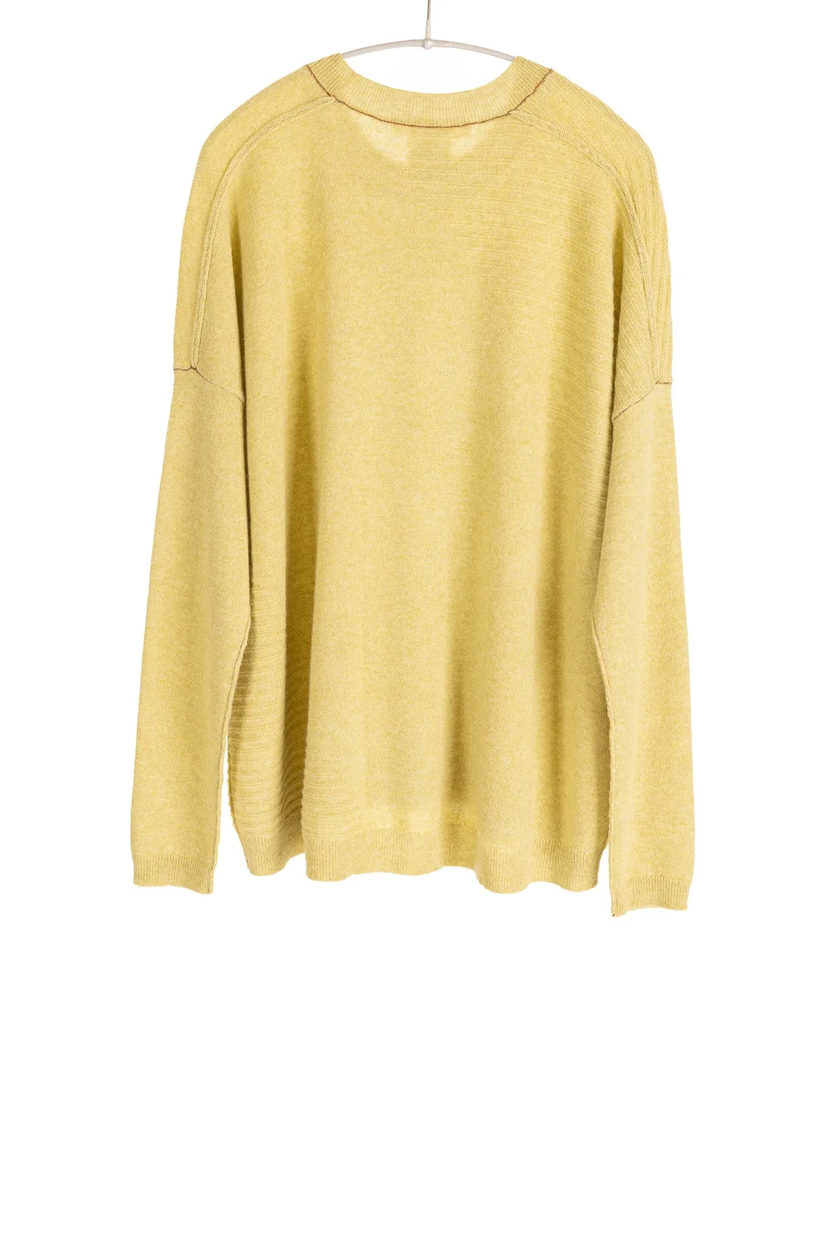 Cashmere Textured Pullover - Leek Green