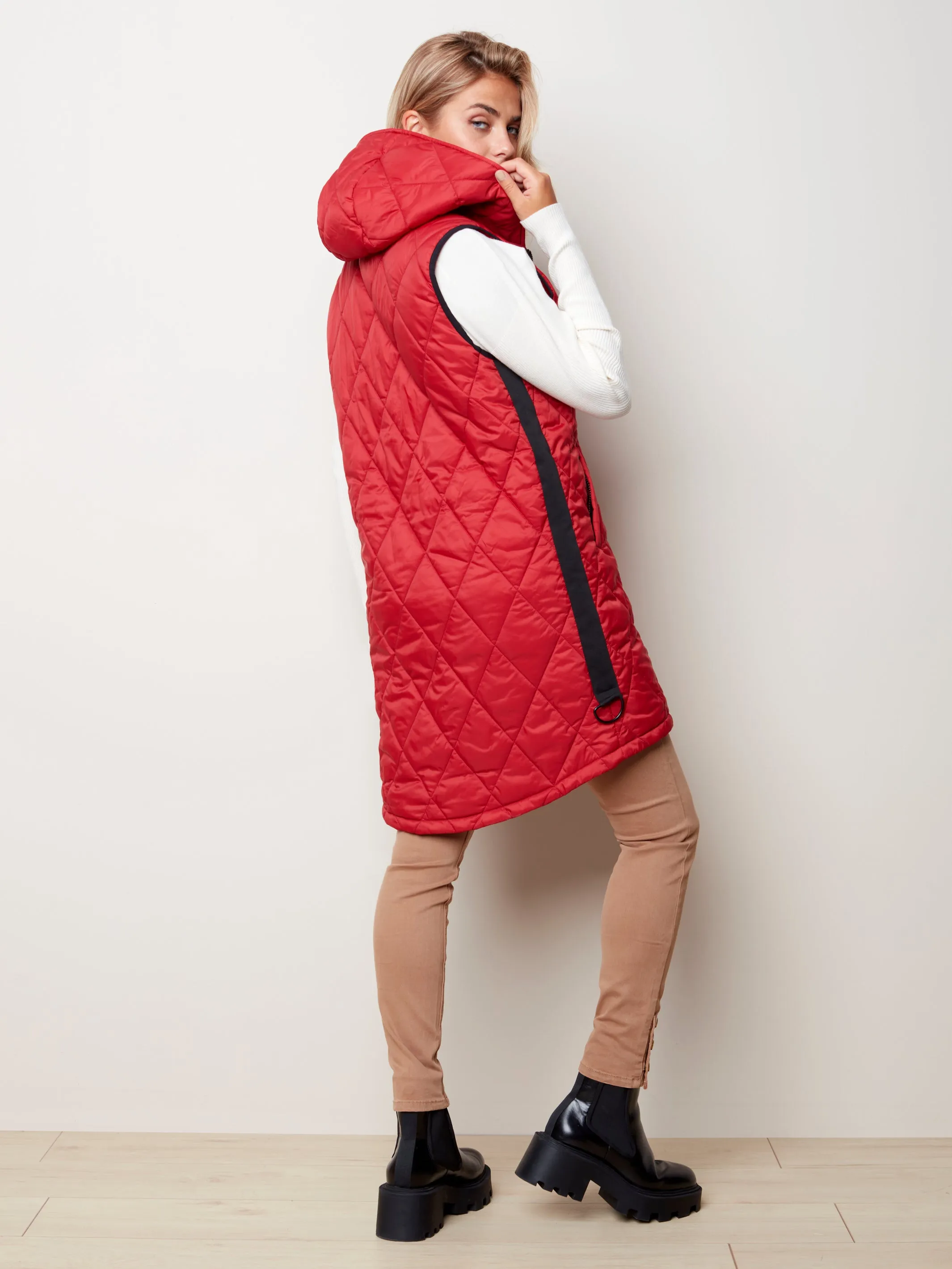 Charlie B Hooded Puffer Vest