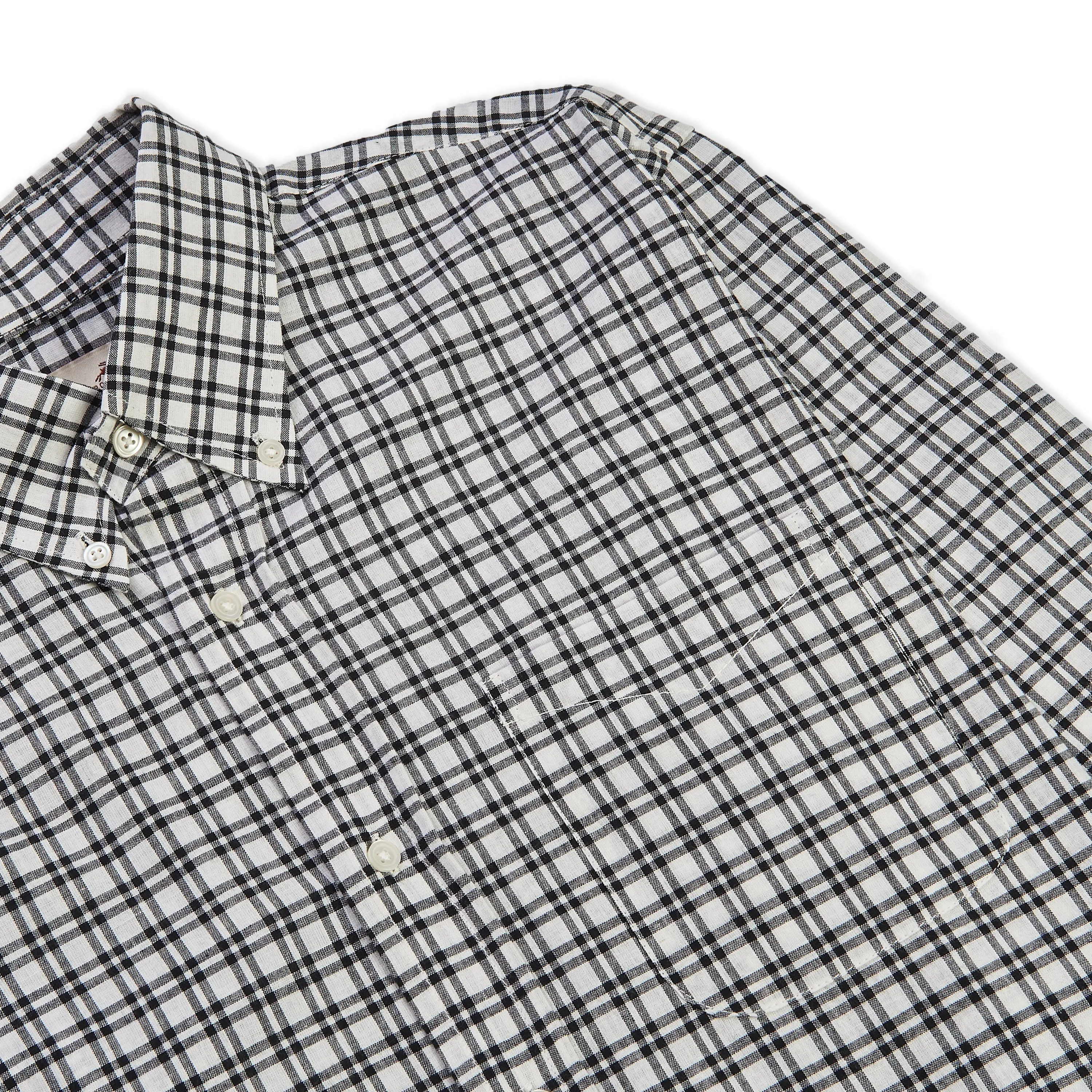 Check Button Down Shirt - Black & White