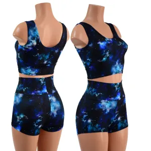 Deep Space High Waist Shorts OR Top READY to SHIP