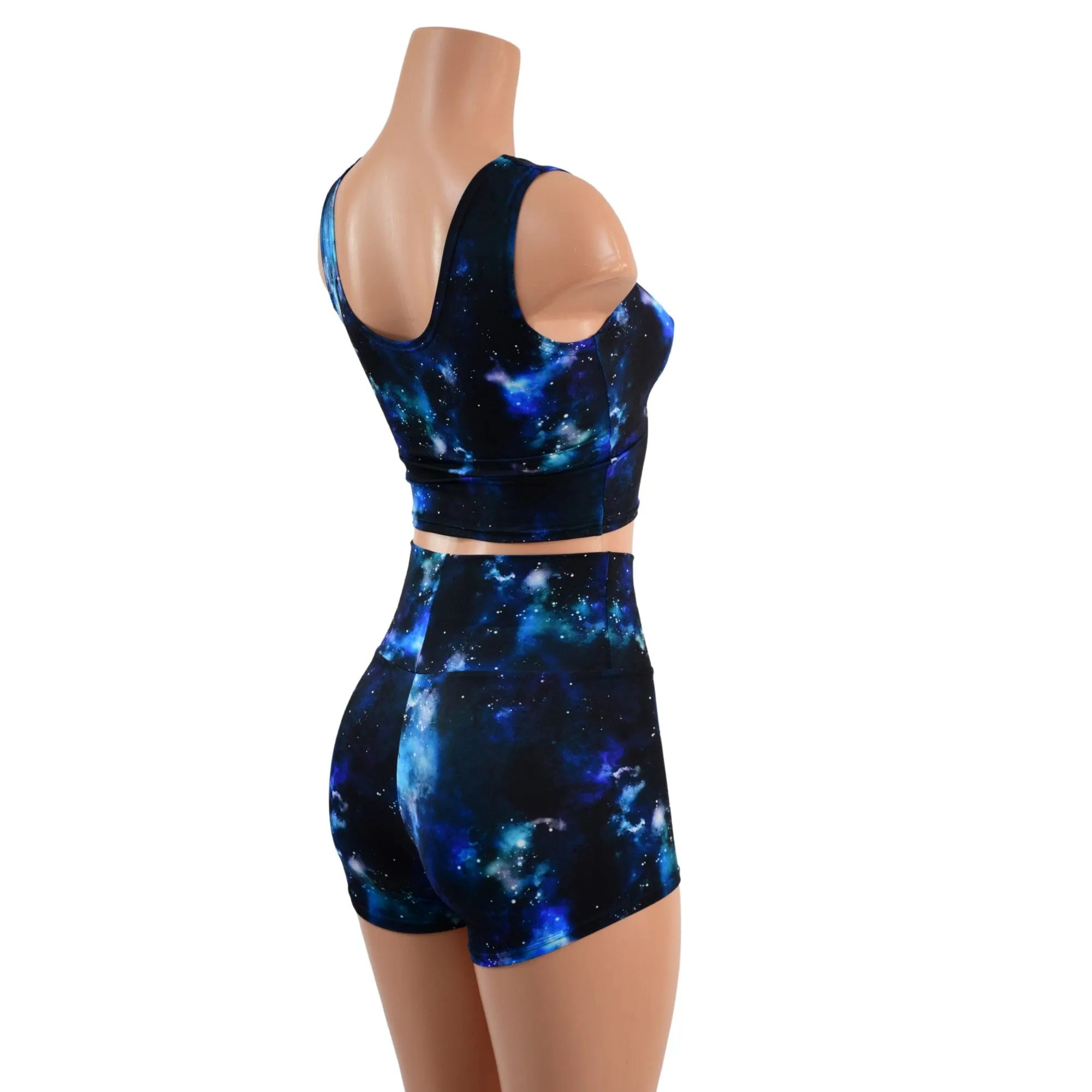 Deep Space High Waist Shorts OR Top READY to SHIP