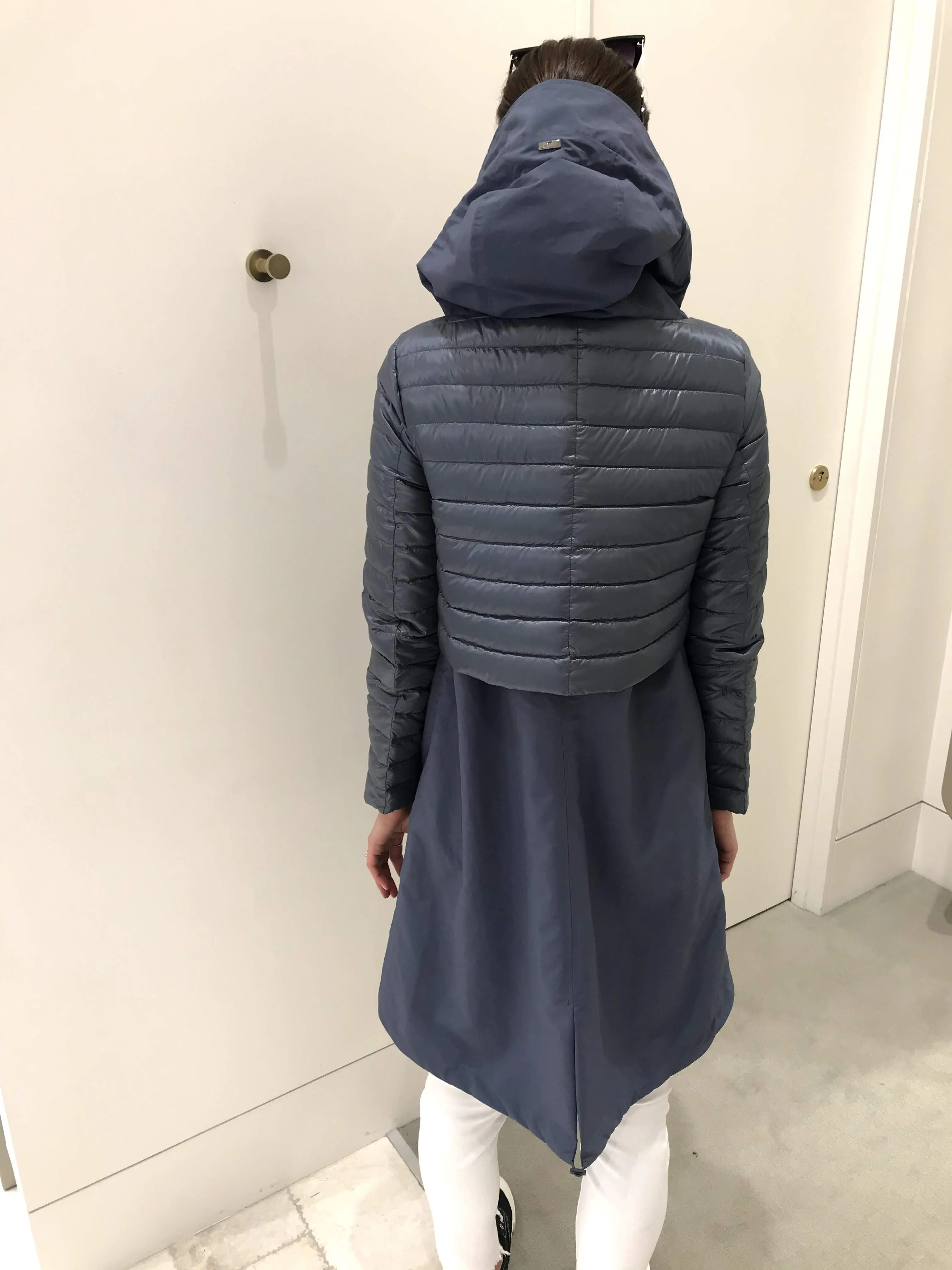 Down Raincoat Mixed Parka