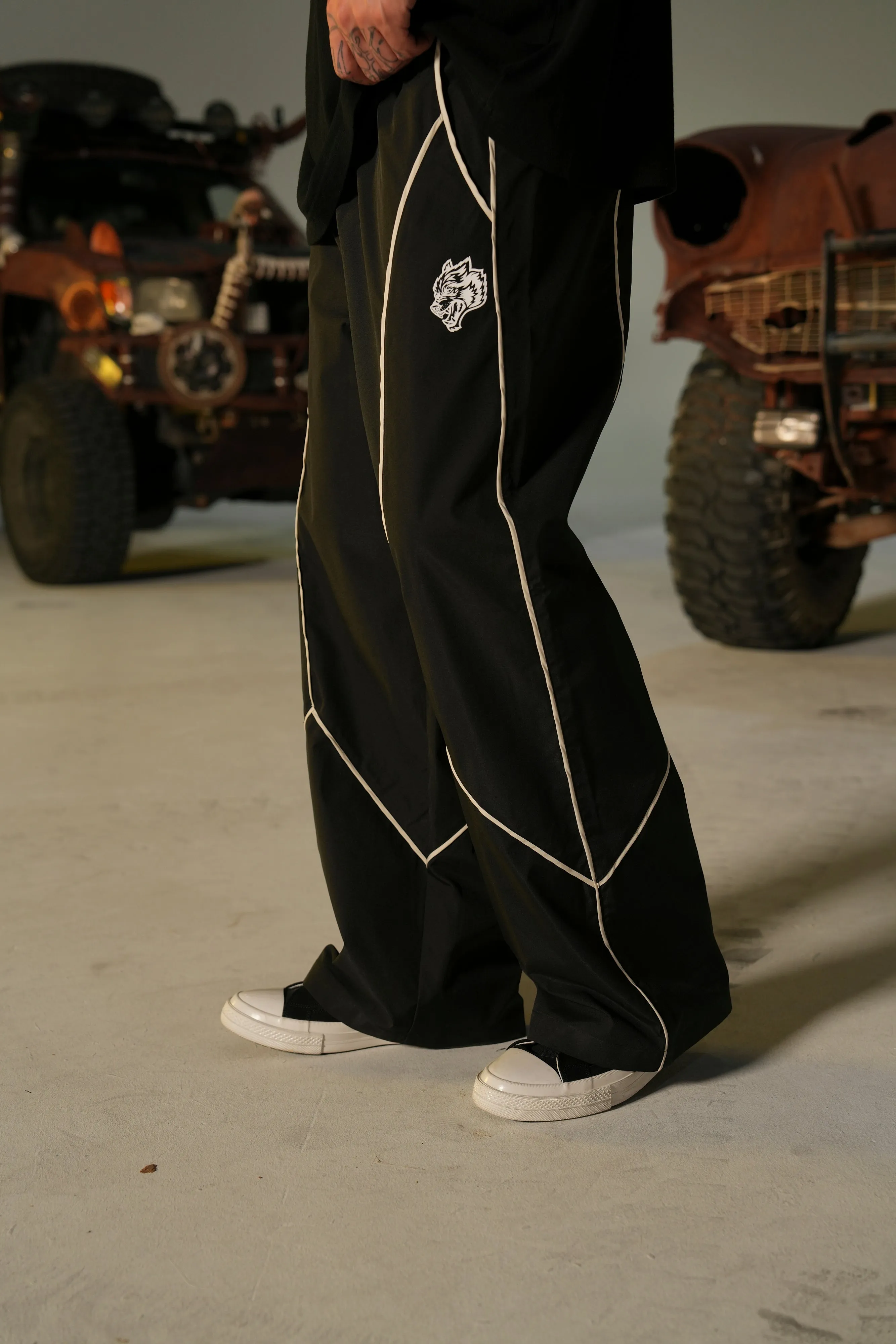 Dual Wolf Quinn Track Pants in Black