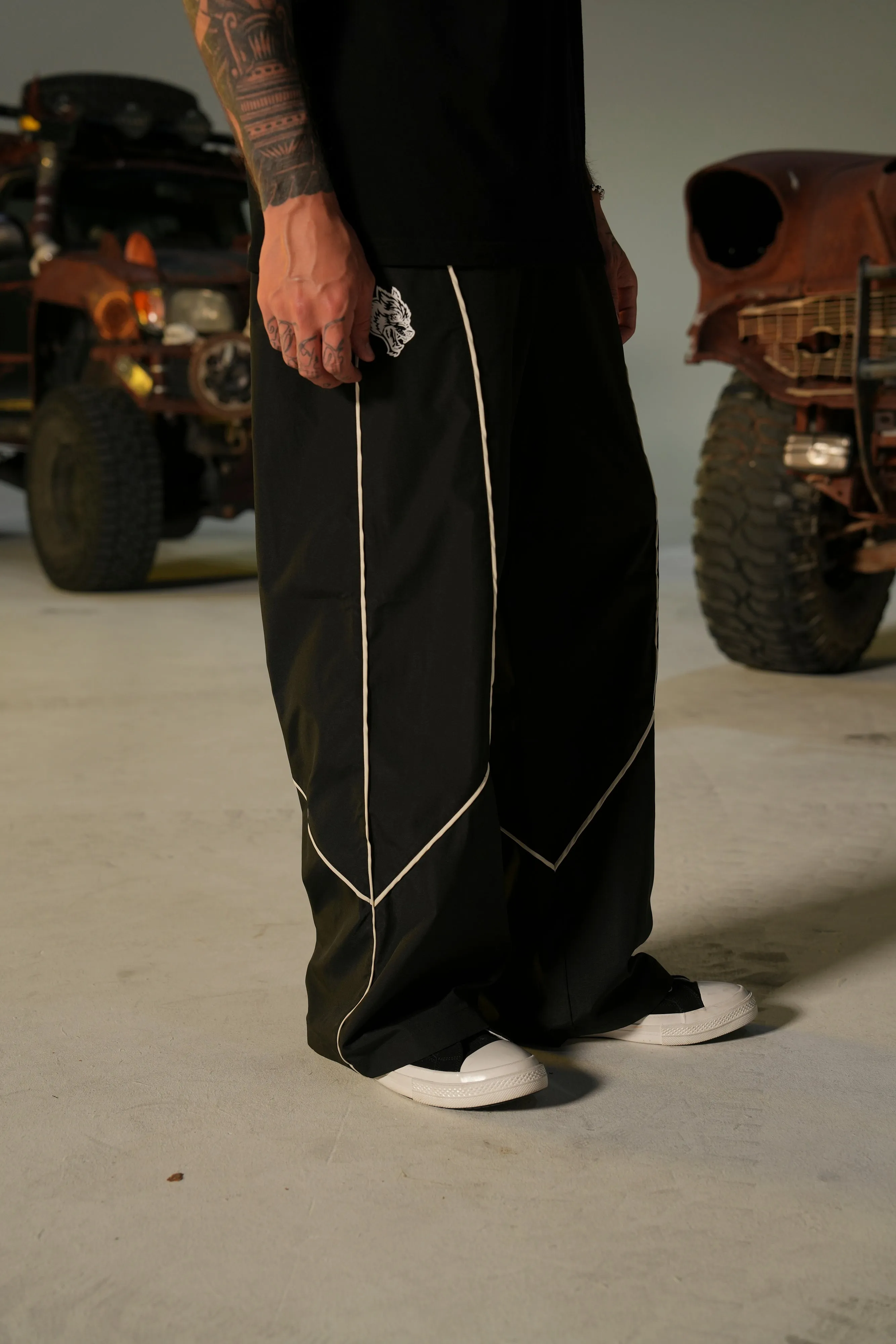 Dual Wolf Quinn Track Pants in Black