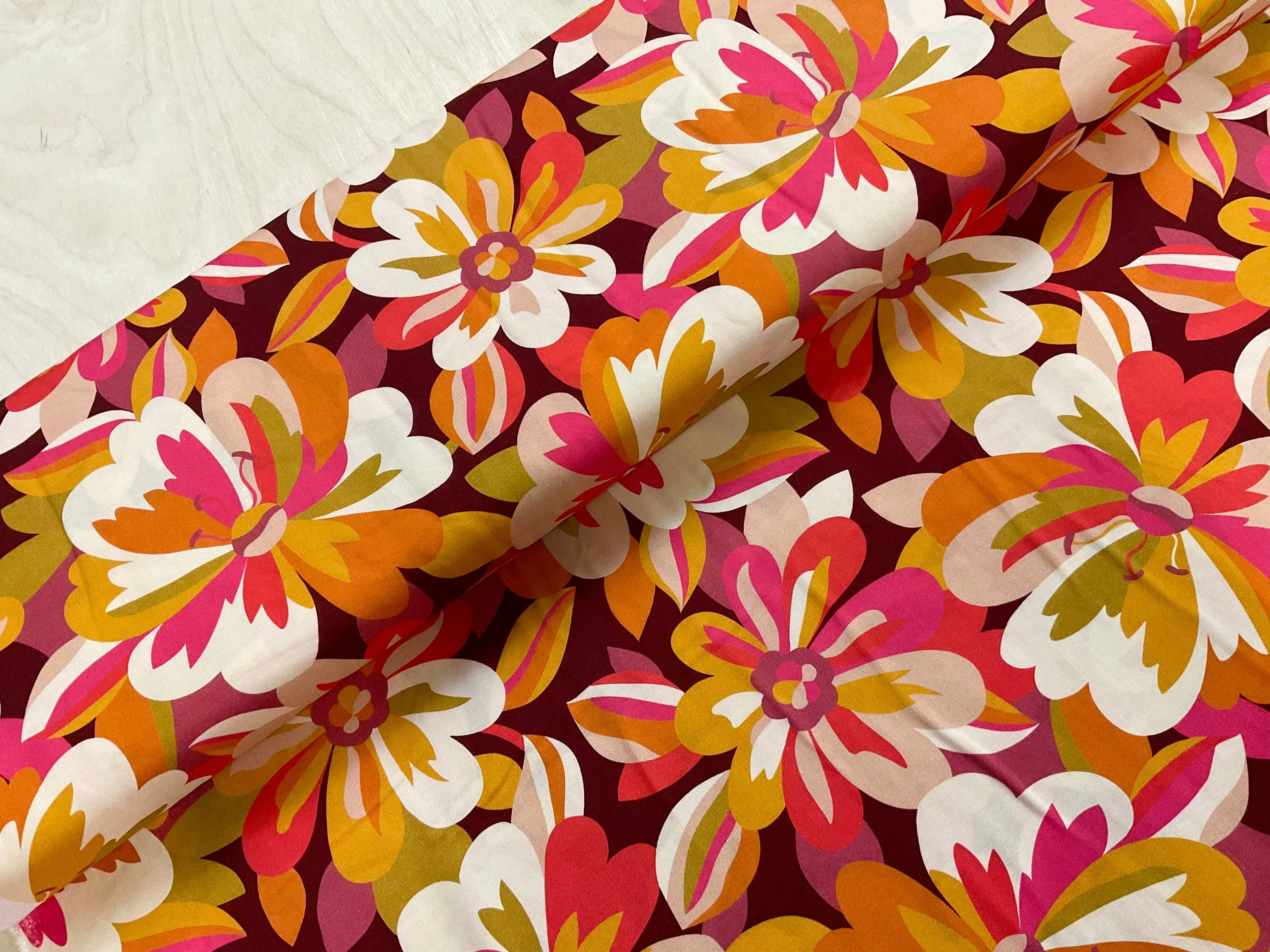 Flame Floral Rayon - Dashwood Studio