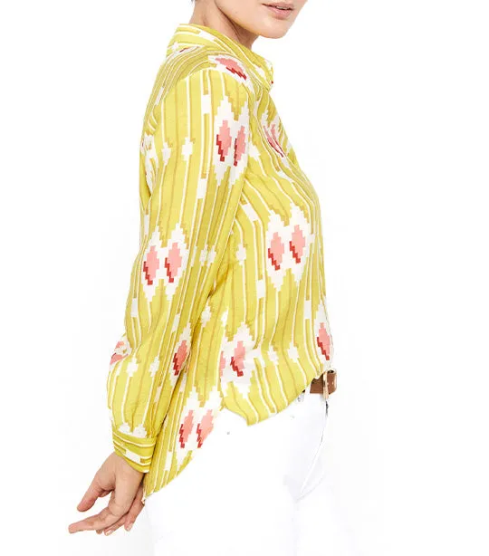 Fluid Shirt Yellow Print