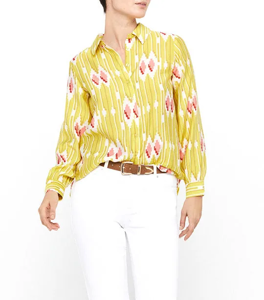 Fluid Shirt Yellow Print