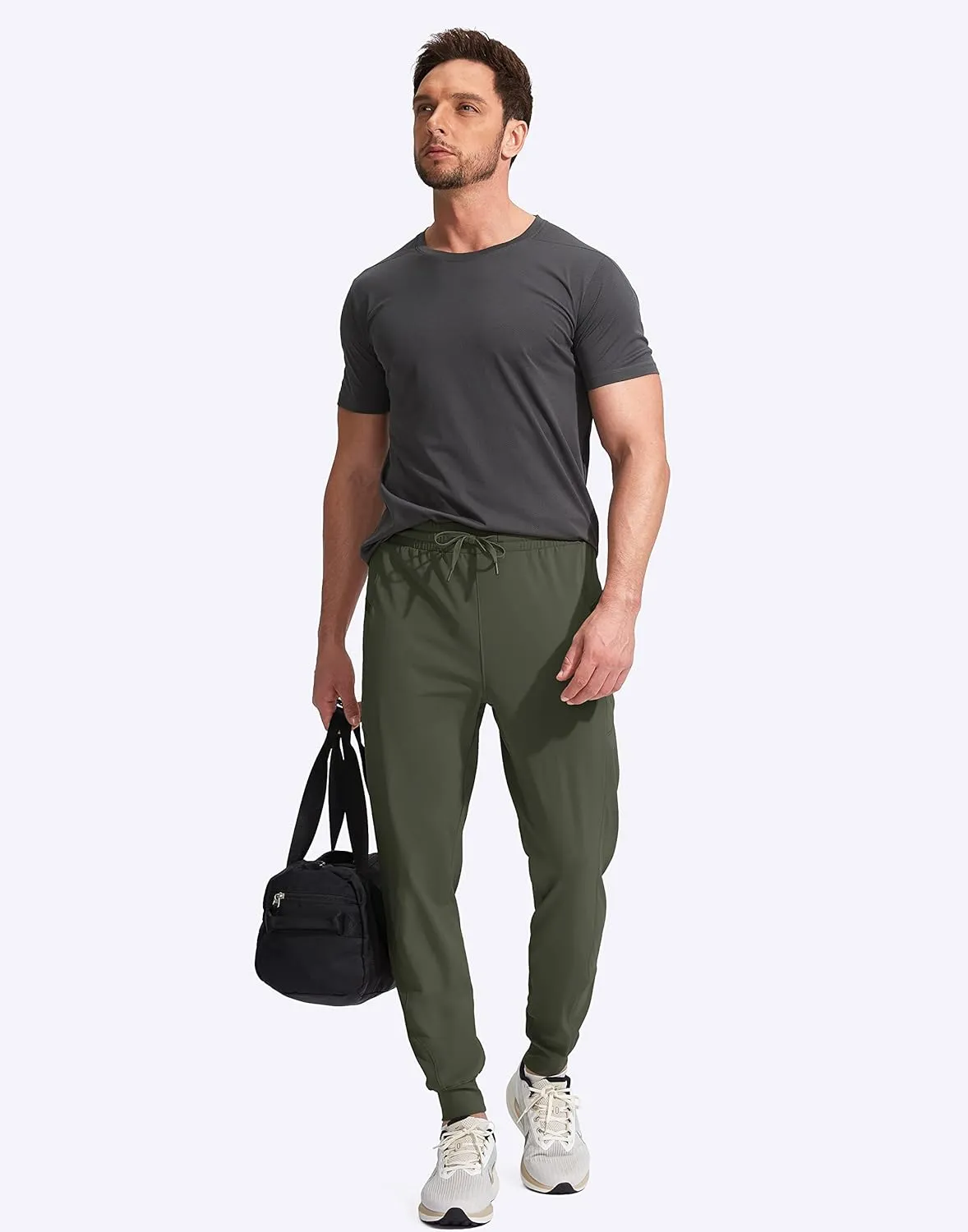 G Gradual Men's Joggers Pants with Zipper Pockets Stretch Athletic Sweatpants for Men Workout Jogging Running