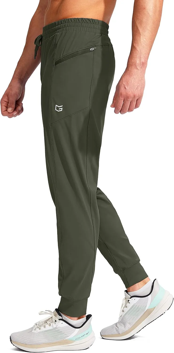 G Gradual Men's Joggers Pants with Zipper Pockets Stretch Athletic Sweatpants for Men Workout Jogging Running