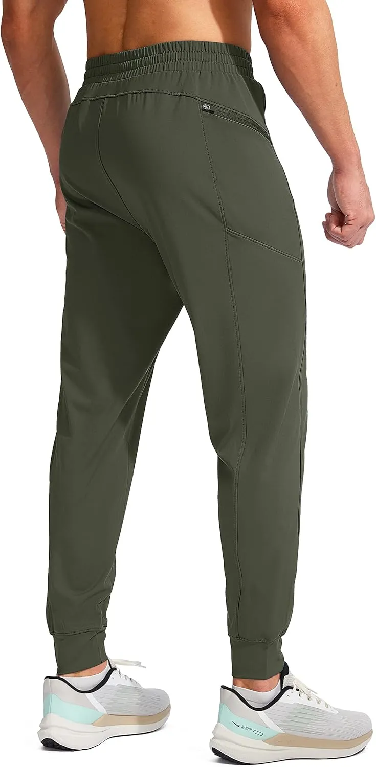 G Gradual Men's Joggers Pants with Zipper Pockets Stretch Athletic Sweatpants for Men Workout Jogging Running