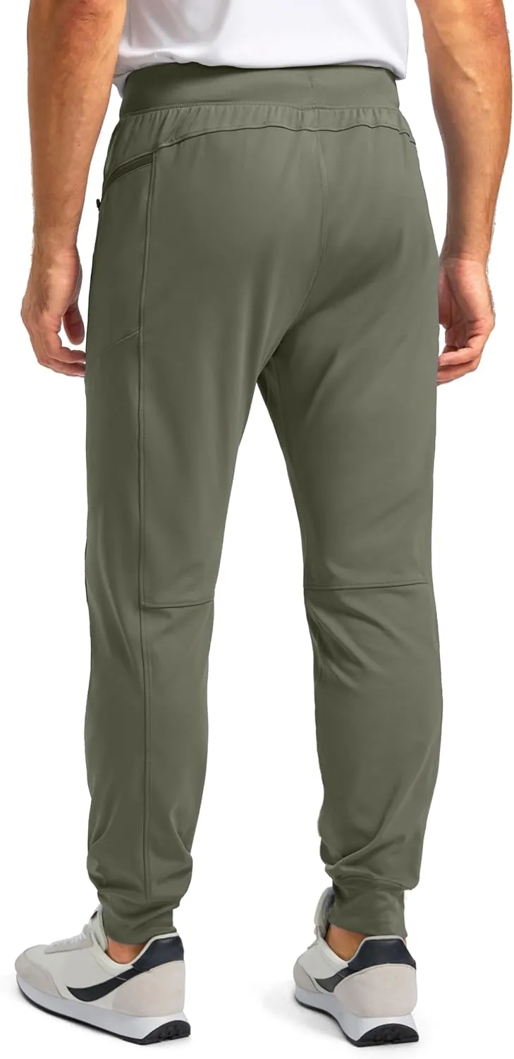G Gradual Men's Joggers with Zipper Pockets Stretch Tapered Sweatpants Athletic Pants for Men Workout Running Gym