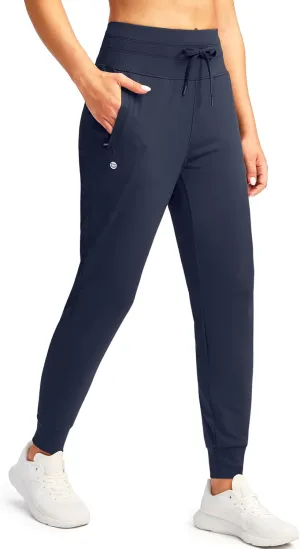G Gradual Women's Joggers Pants with Zipper Pockets High Waisted Sweatpants Athletic Tapered Pants for Women Lounge Workout