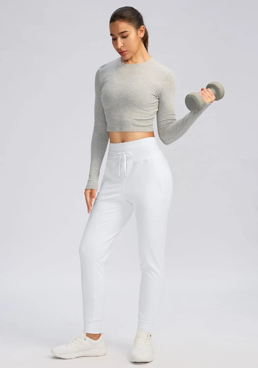 G Gradual Women's Joggers Pants with Zipper Pockets High Waisted Sweatpants Athletic Tapered Pants for Women Lounge Workout