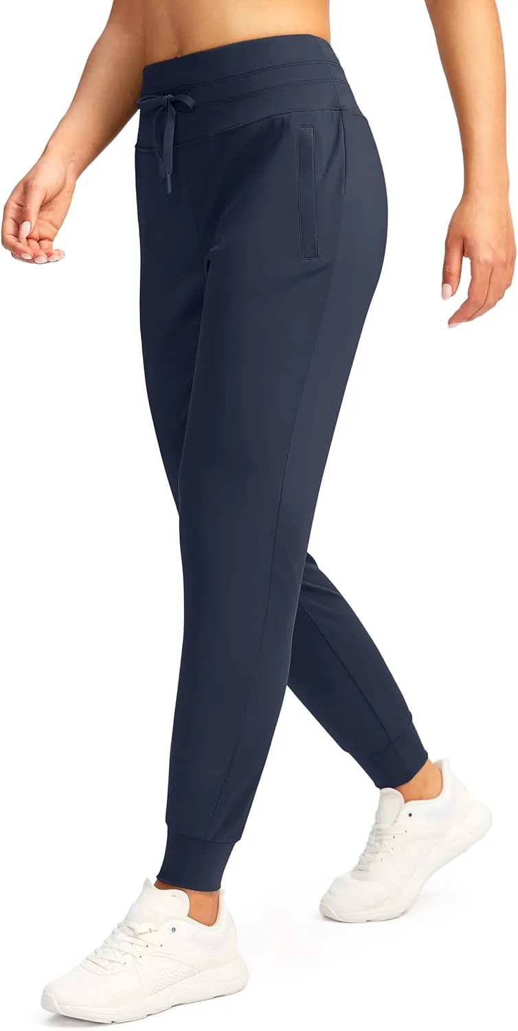 G Gradual Women's Joggers Pants with Zipper Pockets High Waisted Sweatpants Athletic Tapered Pants for Women Lounge Workout