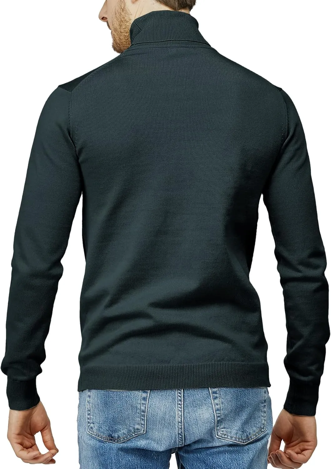 H2H Mens Slim Fit Turtleneck Pullover Sweaters Basic Tops Knitted Thermal