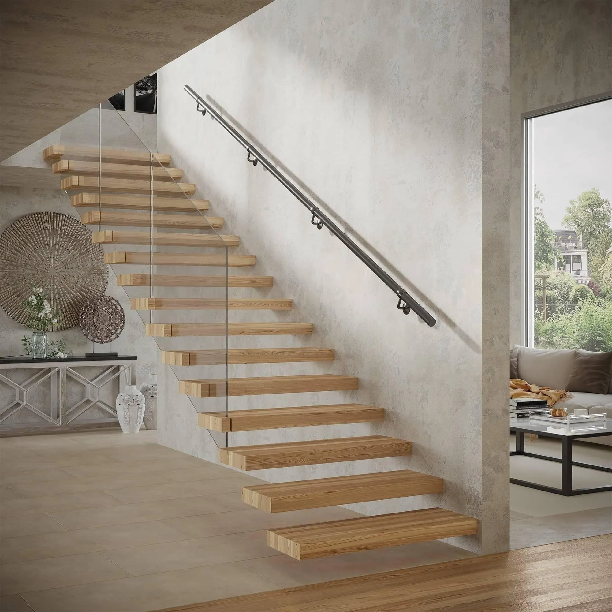 Handrail Kit - Interior Use - 3600mm - Matt Black
