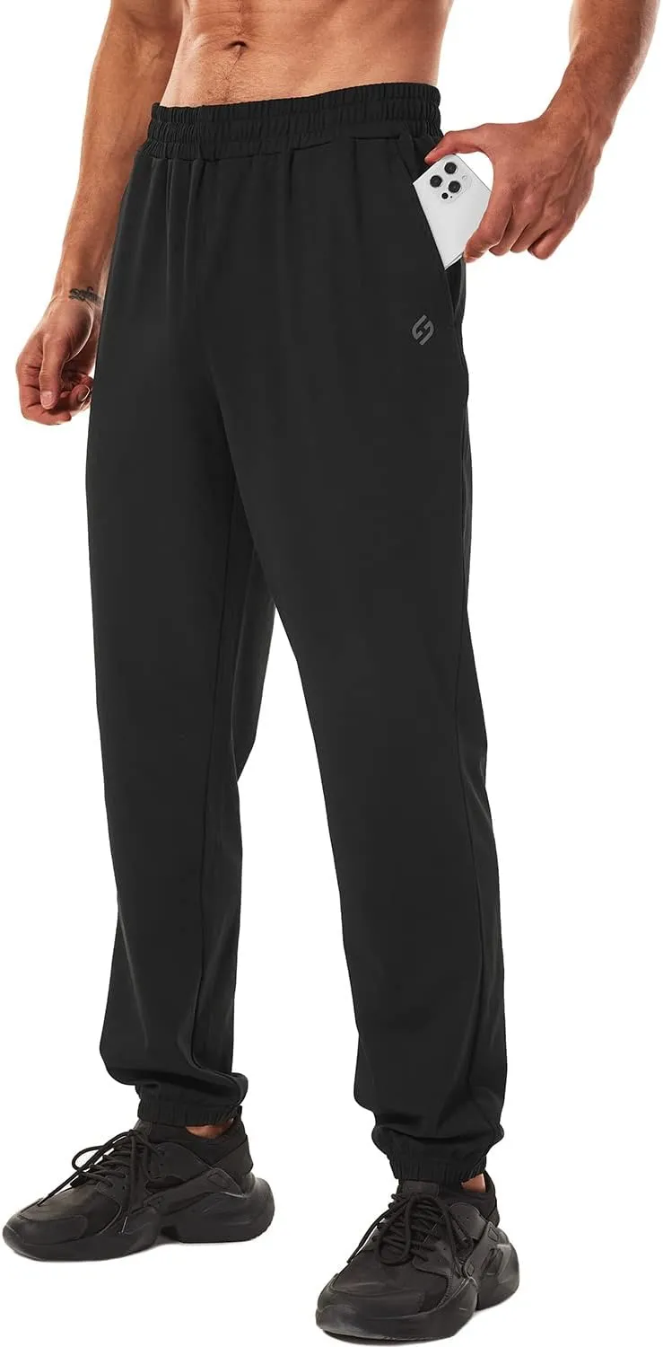 HOdo 34"/36" Long Inseam Tall Mens Joggers Cuffed Sweatpants Baggy Workout Pants Zipper Pockets