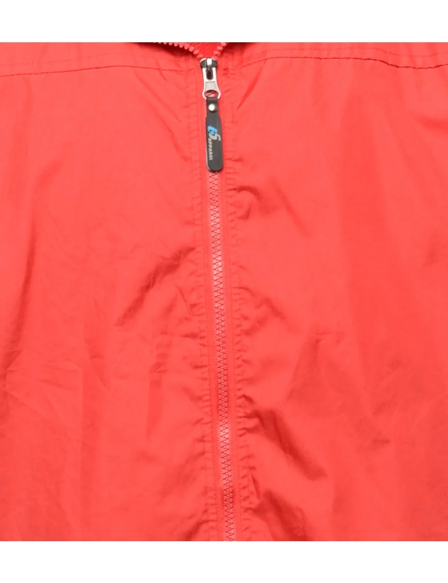 Hooded Red Raincoat - L