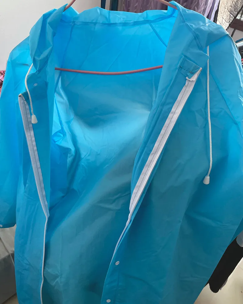 HUIXIANGJHXC raincoat, adult portable raincoat poncho with hood and sleeves