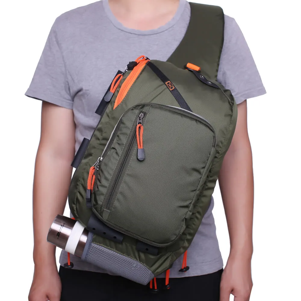 Kylebooker Fly Fishing Sling Packs Fishing Tackle Storage Shoulder Bag SL03