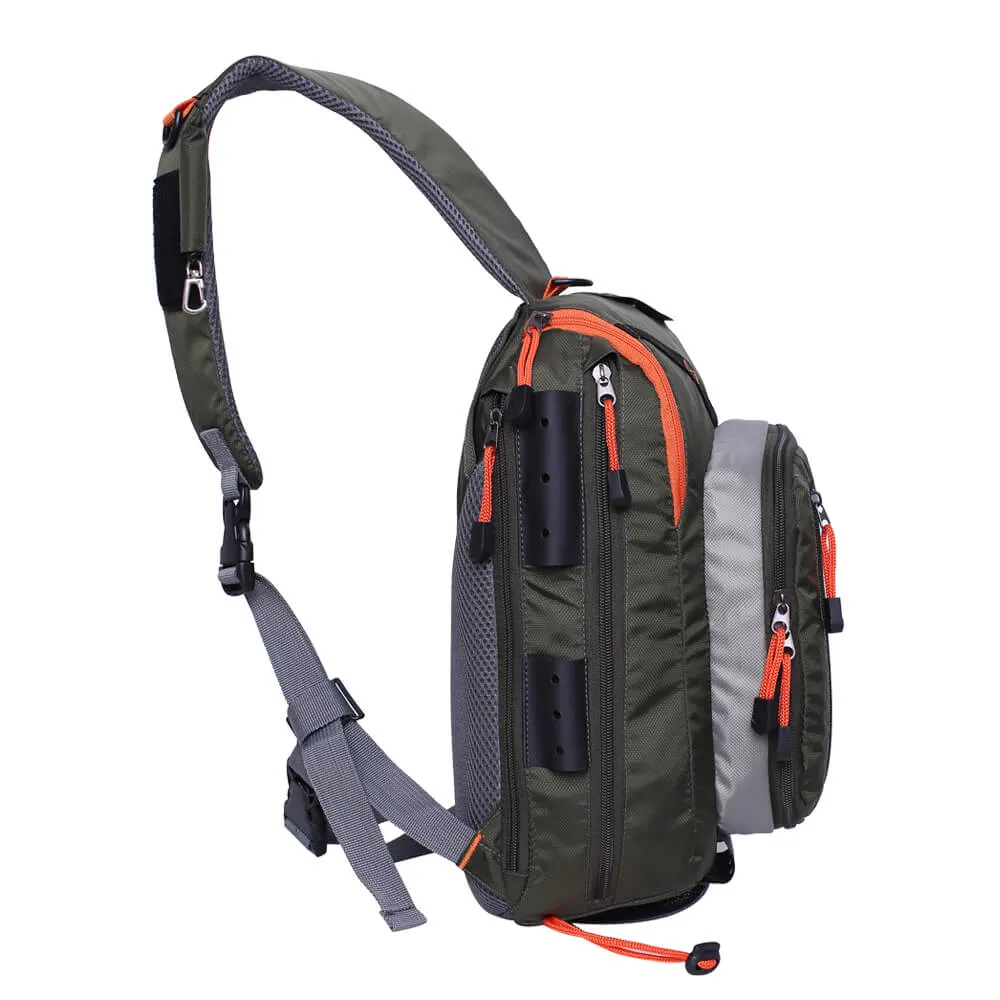 Kylebooker Fly Fishing Sling Packs Fishing Tackle Storage Shoulder Bag SL03