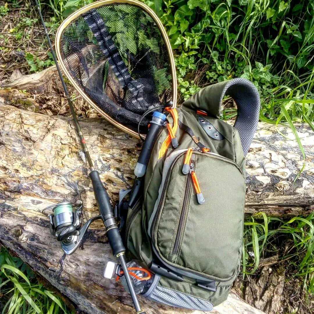 Kylebooker Fly Fishing Sling Packs Fishing Tackle Storage Shoulder Bag SL03