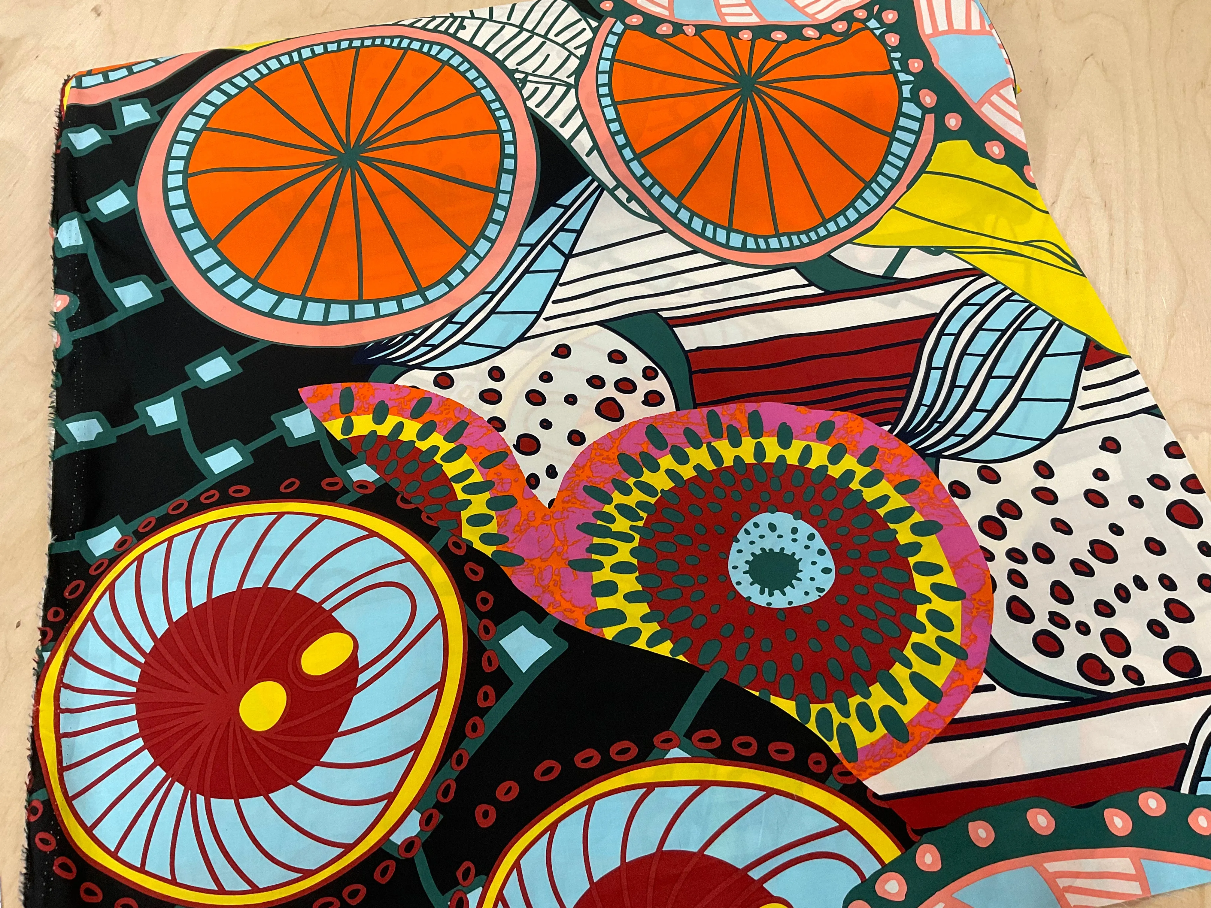 Large Scale Fruity Abstract Cotton Lawn