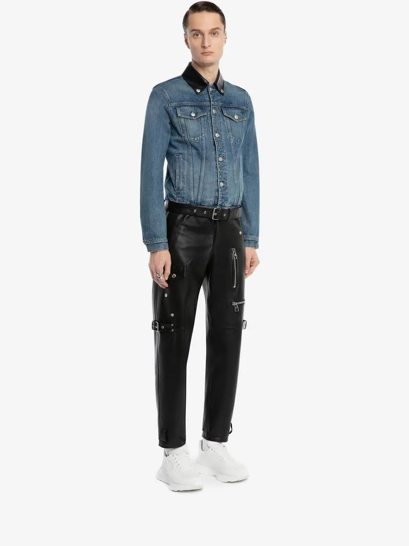 Men's Denim Jacket in Washed Blue