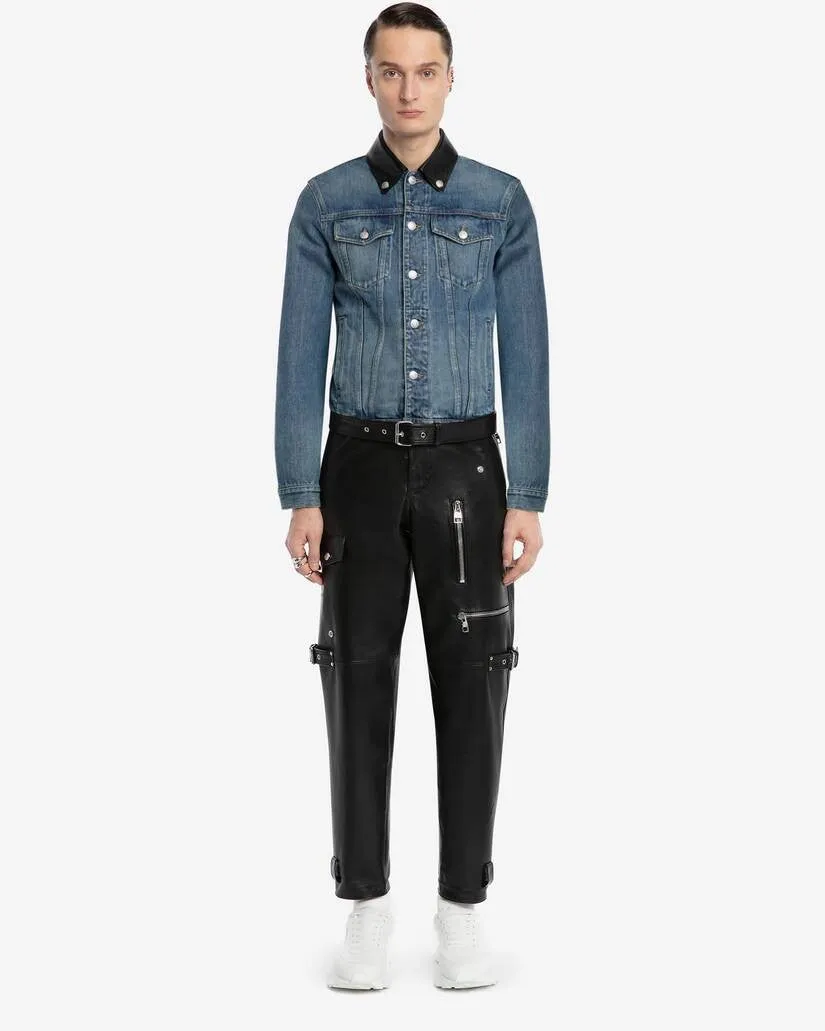 Men's Denim Jacket in Washed Blue