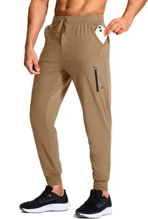 Men's Joggers Pants with Zipper Pockets Sweatpants Athletic Track Running Golf Workout Gym Pants for Men