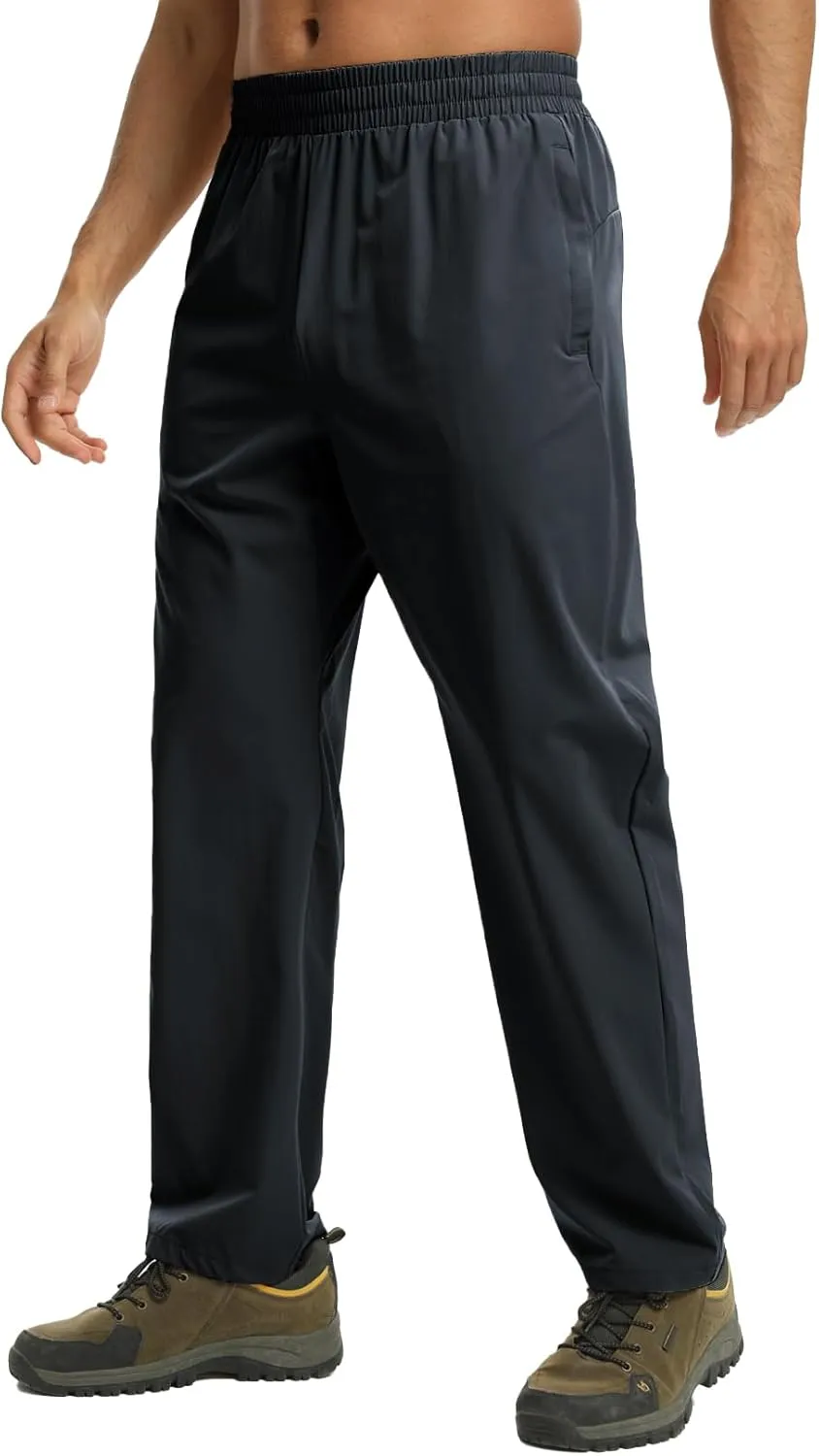 Mens Track Pants Quick Dry Lightweight Joggers Athletic Running Pants Zipper Pockets