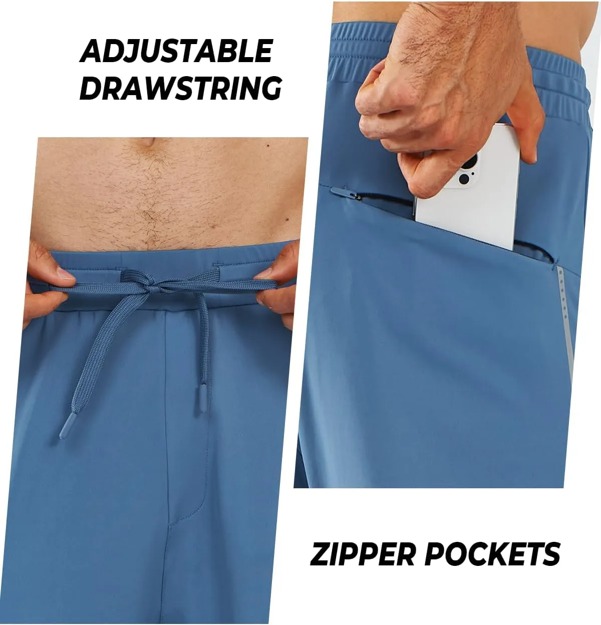 NORTHYARD Men's Joggers Pants with Zipper Pockets Tapered Athletic Workout Running Sweatpants for Men