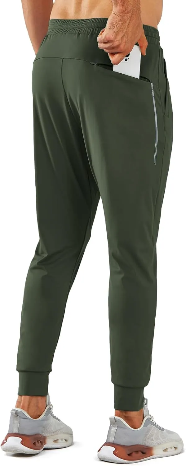 NORTHYARD Men's Joggers Pants with Zipper Pockets Tapered Athletic Workout Running Sweatpants for Men
