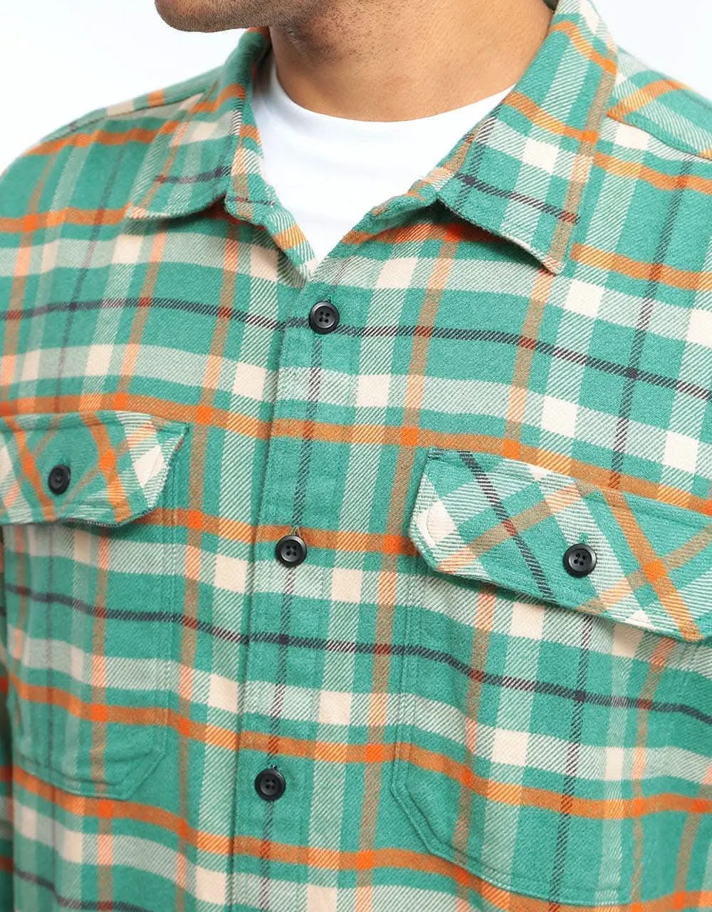 Patagonia Long-Sleeved Fjord Flannel Shirt - Independence: Eelgrass Gr