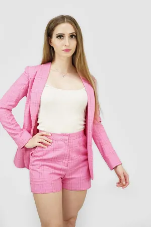 Pink Plaid Tailored Shorts (Candy Plaid Collection)