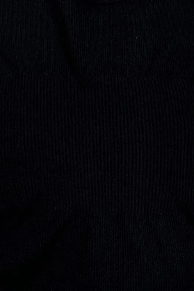 Plain Strappy Seamless Ribbed Nylon Bodysuit