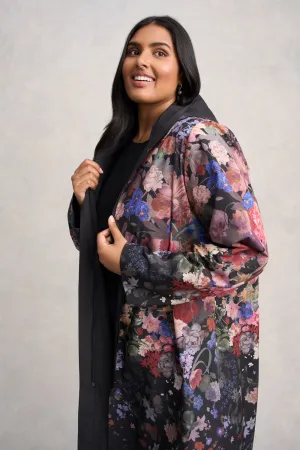 Printed Reversible Raincoat - Midnight Floral