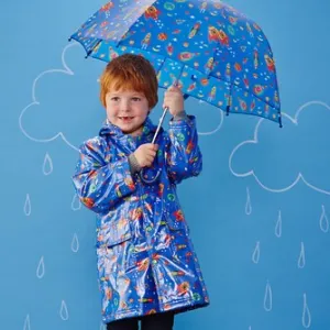 Rocket Ship Lined Raincoat