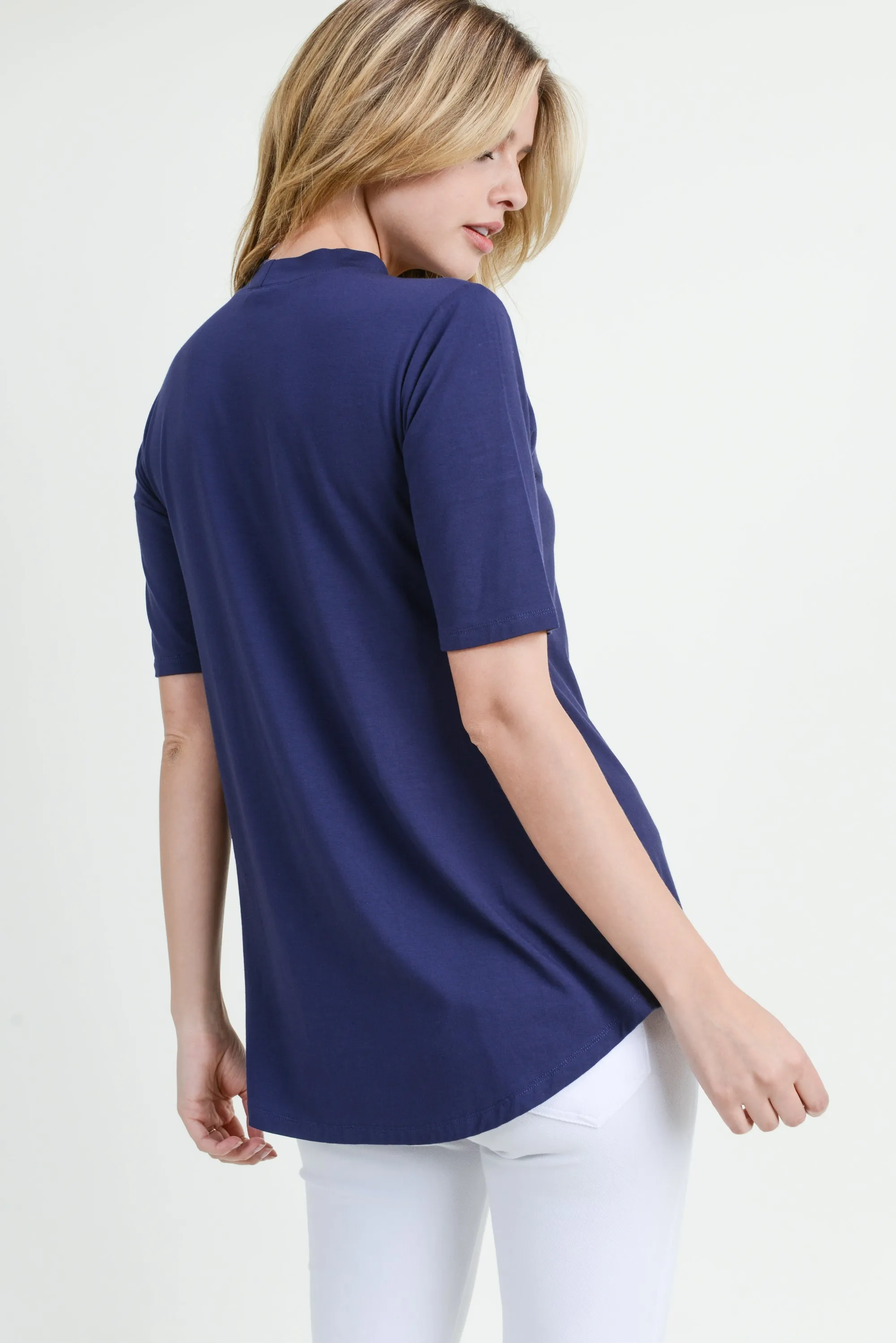 Strappy Choker Neck Detail Short Sleeve Top