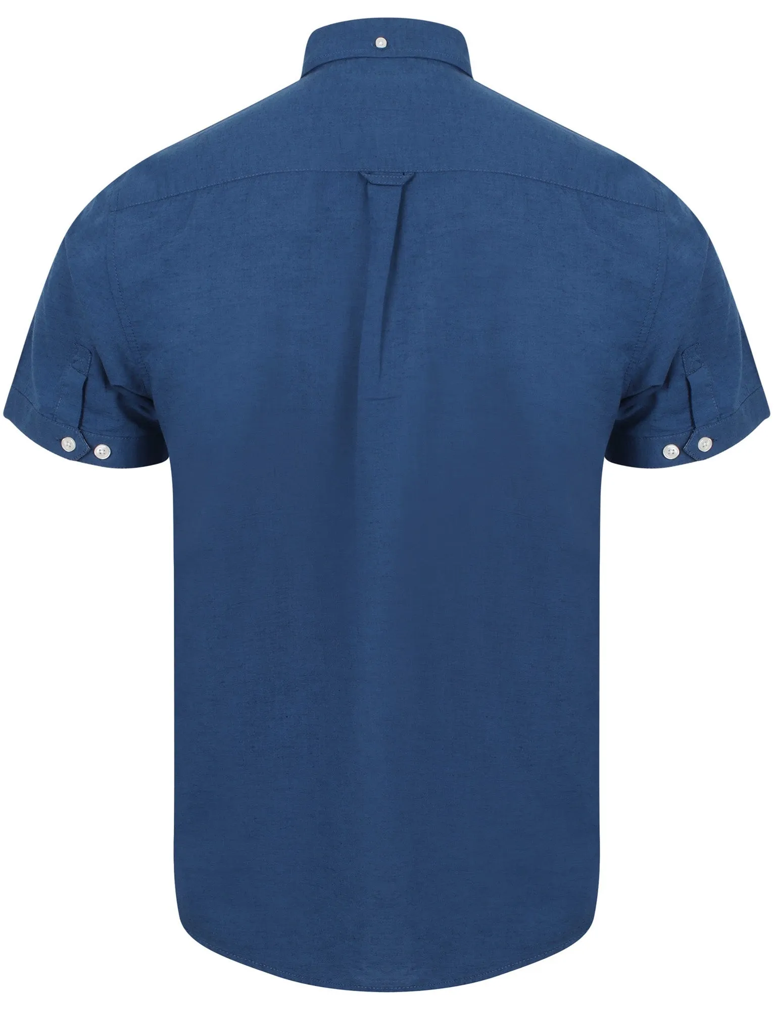 Wells Short Sleeve Cotton Linen Shirt In Ink Blue - Tokyo Laundry